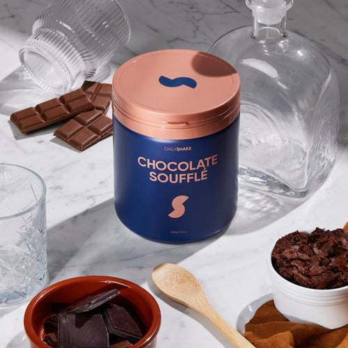 Chocolate Soufflé plant-based protein shake selected for menopause nutrition in Australia