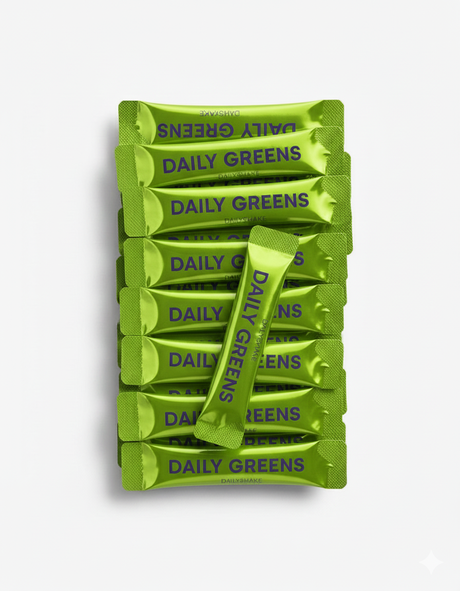 Daily Greens mixed flavour 28 sachet pack for menopause nutrition in Australia